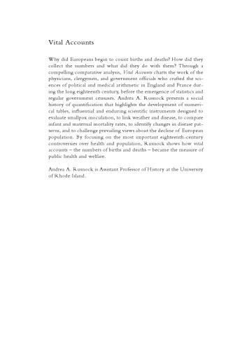 Vital Accounts: Quantifying Health and Population in Eighteenth-Century England and France