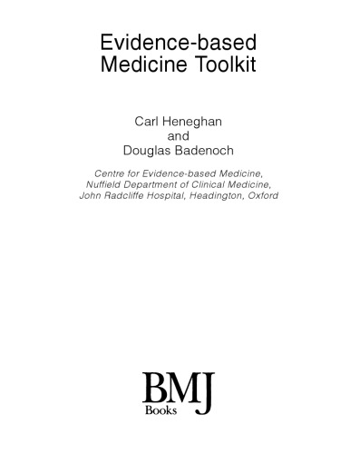 Evidence Based Medicine Toolkit