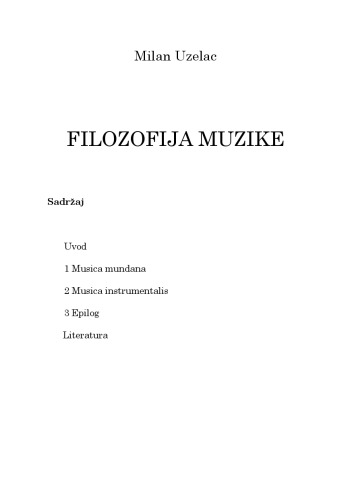 Filozofija muzike