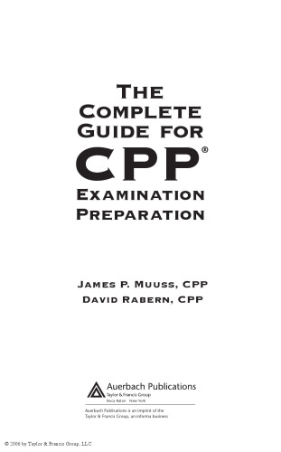 The Complete Guide for CPP Examination Preparation