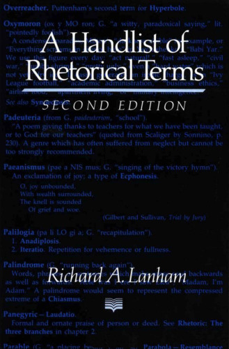A Handlist of Rhetorical Terms