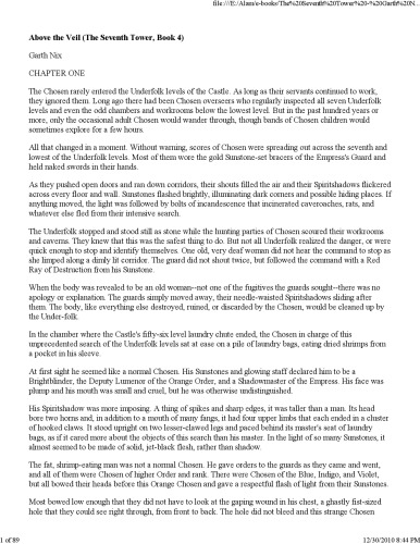 Above the Veil (The Seventh Tower, Book 4)