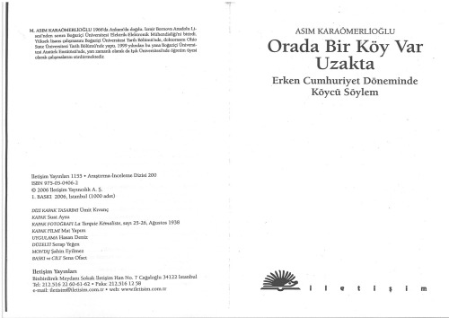 Orada Bir Köy Var Uzakta: Erken Cumhuriyet Döneminde Köycü Söylem