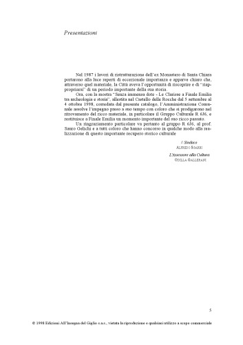 Senza immensa dote. Le Clarisse a Finale Emilia tra archeologia e storia (Biblioteca di archeologia medievale #15)