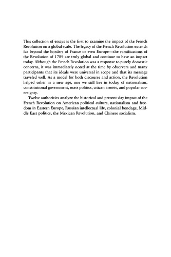 Global Ramifications of the French Revolution (Woodrow Wilson Center Press)