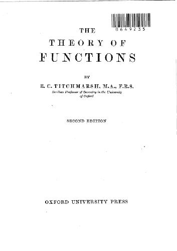 The Theory of Functions