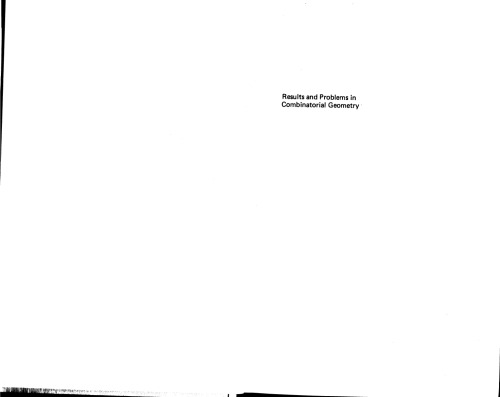 Results and Problems in Combinatorial Geometry