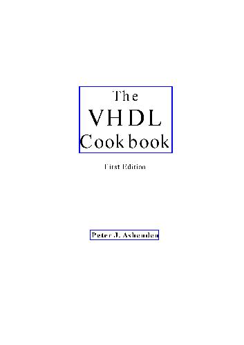 The VHDL Cookbook