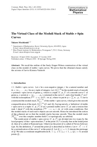 Communications in Mathematical Physics - Volume 264