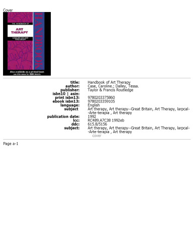 The Handbook of Art Therapy