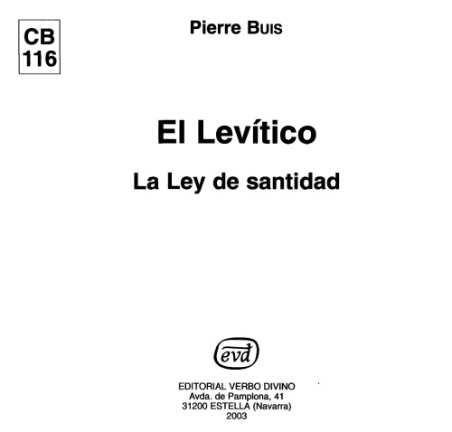 El Levítico: La Ley de Santidad