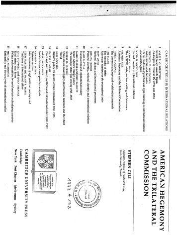 American Hegemony and the Trilateral Commission