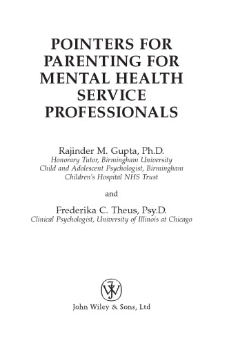 Pointers for Parenting for Mental Health Service Professionals