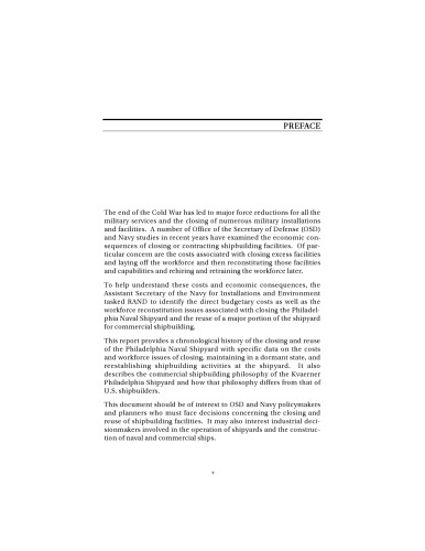 The Closing and Reuse of the Philadelphia Naval Shipyard