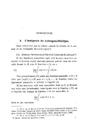 Theorie des operations lineaires