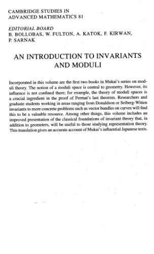 An Introduction to Invariants and Moduli