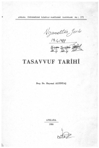 Tasavvuf Tarihi