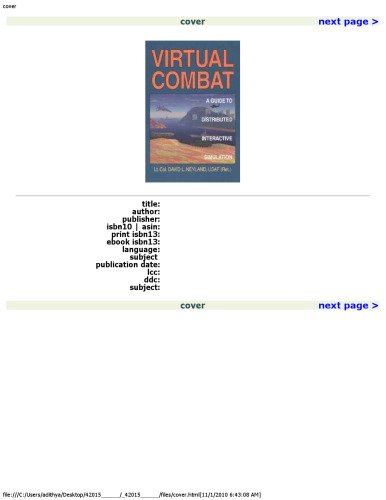 Virtual Combat: A Guide to Distributed Interactive Simulation