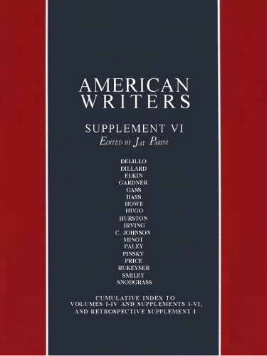 American Writers, Supplement VI