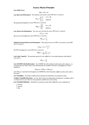 Factory Physics Second Edition