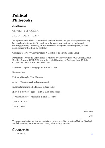 Political Philosophy (Dimensions of Philosophy)