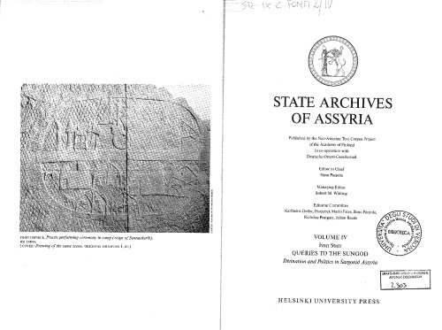 Queries to the Sungod: Divination and Politics in Sargonid Assyria (State Archives of Assyria, 4)