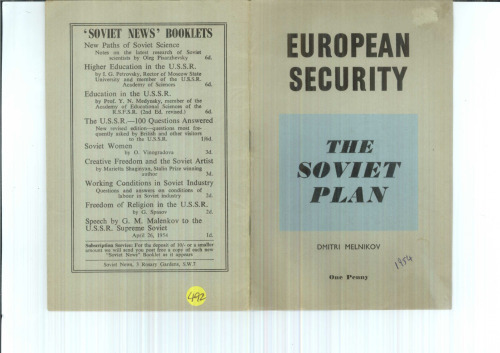 EUROPEAN SECURITY: THE SOVIET PLAN