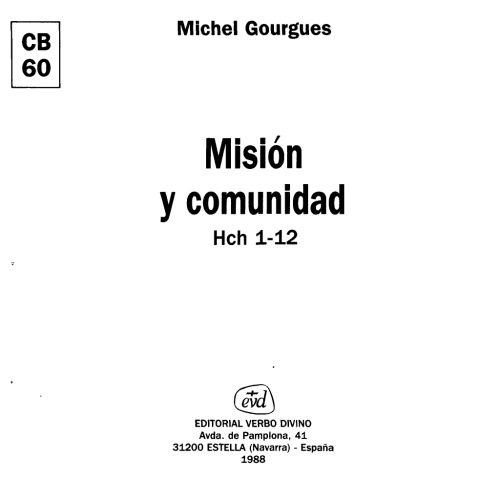 Misión y Comunidad (Hch 1-12)