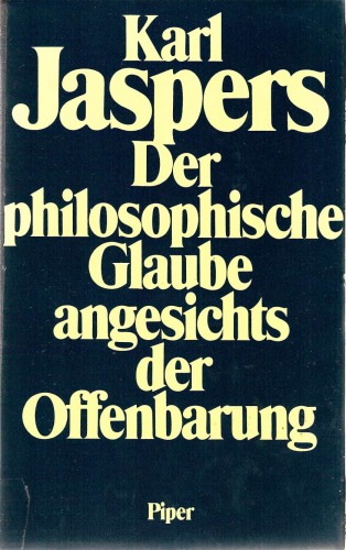 Der philosophische Glaube angesichts der Offenbarung