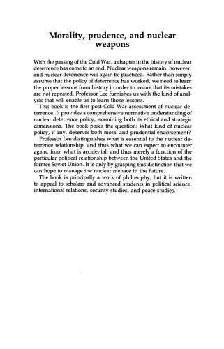 Morality, Prudence, and Nuclear Weapons