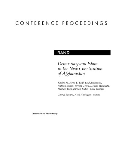 Democracy and Islam in the New Constitution of Afghanistan