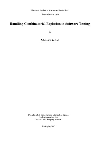 Handling combinatorial explosion in software testing