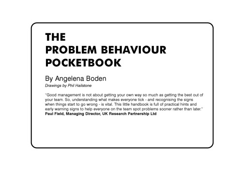 Problem Behaviour (Management Pocketbooks)
