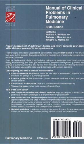 Manual of Clinical Problems in Pulmonary Medicine, 6th edition