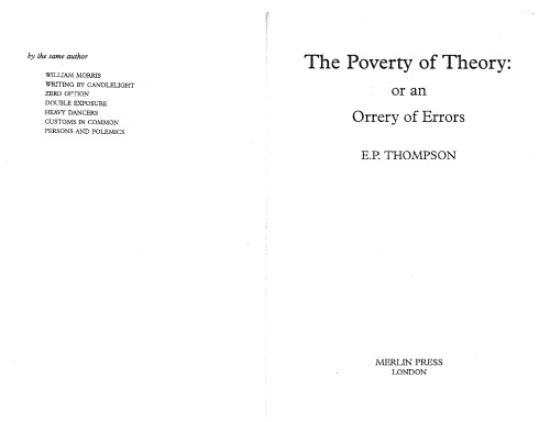 The Poverty of Theory: Or an Orrery of Errors