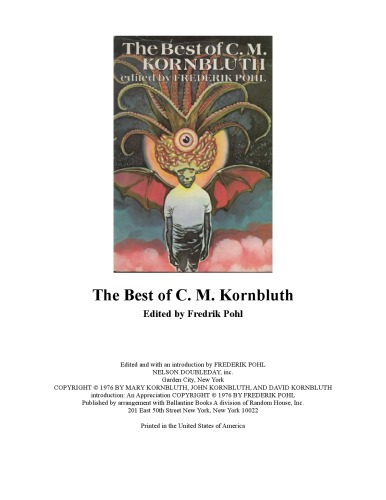 The Best of C.M. Kornbluth