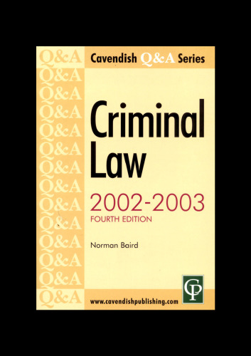 Q & A Series Criminal Law (Q & A)