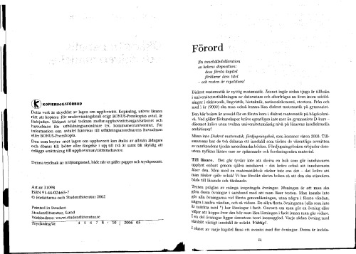 Diskret matematik och diskreta modeller (2nd printing)