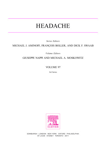 Headache: Handbook of Clinical Neurology Series Vol 97