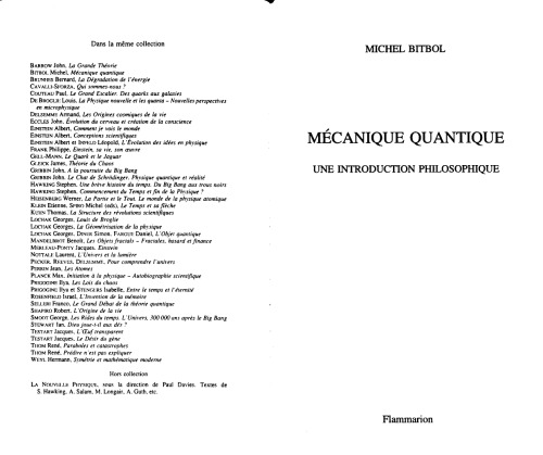 Mécanique quantique : une introduction philosophique
