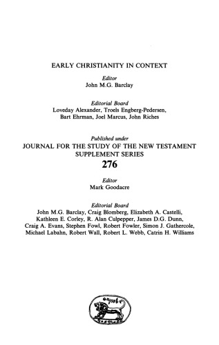 The Gospel of Matthew in its Roman Imperial Context (Journal for the Study of the New Testament Supplement Series)