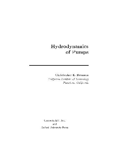 Hydrodynamics of pumps