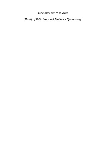 Theory of Reflectance and Emittance Spectroscopy (Topics in Remote Sensing)