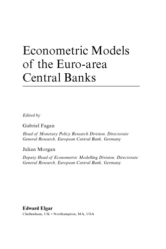 Econometric Models of the Euro-area Central Banks