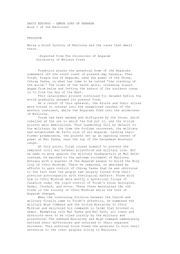 Malloreon, Book 3: Demon Lord of Karanda