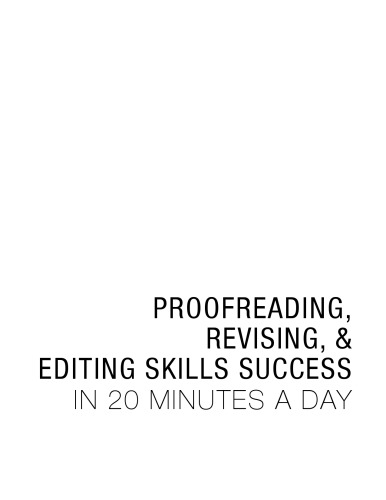 Proofreading, Revising, & Editing Success (Skill Builders)