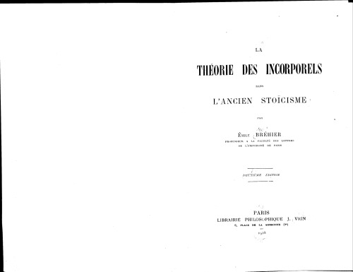 Théorie des Incorporels dans l'ancien stoïcisme