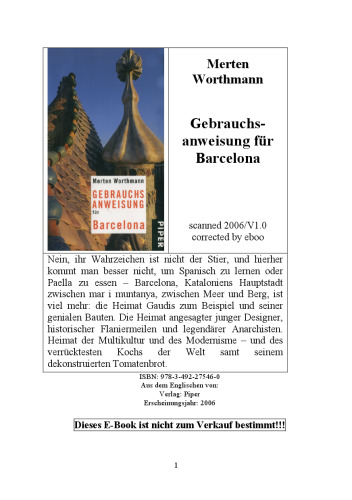 Gebrauchsanweisung für Barcelona