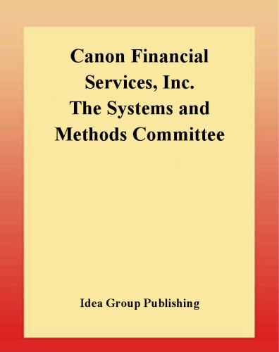 Canon Financial Services, INC. the Systems and Methods Committee