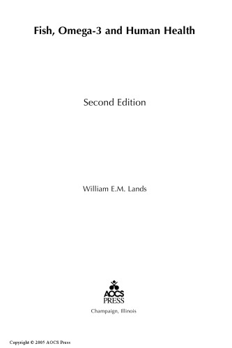 Fish, Omega-3 and Human Health, Second Edition